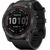 Смарт-годинник Garmin Fenix 7X Sapphire Solar Carbon Gray DLC Titanium with Black Band (010-02541-10/11)