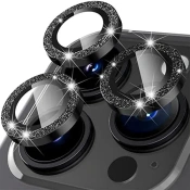 Camera Glass Diamond Crumb iPhone 15 Pro/15 Pro max — Black