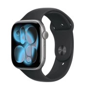 Apple Watch Series 11 GPS + Cellular 46mm Space Gray Aluminum Case with Black Sport Band - S/M (MFC94)