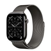 Apple Watch Series 11 GPS + Cellular 46mm Slate Titanium Case with Slate Milanese Loop - S/M (MFD34)