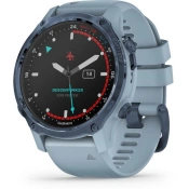 Смарт-часы Garmin Descent Mk2S Mineral Blue with Sea Foam Silicone Band (010-02403-07)