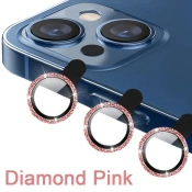 Camera Glass Diamond Crumb iPhone 15/15 Plus — Pink