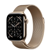 Apple Watch Series 11 GPS + Cellular 42mm Gold Titanium Case with Gold Milanese Loop (MF8Y4)