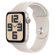 Apple Watch SE 2 GPS 44mm Starlight Aluminium Case with Starlight Sport Band M/L (MRE53) 2023