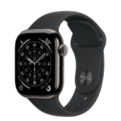 Apple Watch Series 11 GPS + Cellular 42mm Slate Titanium Case with Black Sport Band - S/M (MF8R4)