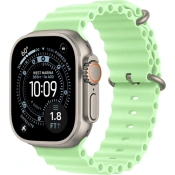 Apple Watch Ultra 3 GPS + Cellular 49mm Natural Titanium Case with Neon Green Ocean Band (MF1V4+MGCF4)