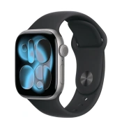 Apple Watch Series 11 GPS + Cellular 42mm Space Gray Aluminum Case with Black Sport Band - S/M (MF8A4)