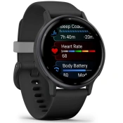 Смарт-часы Garmin vivoactive 5 Slate Aluminum Bezel with Black Case and Silicone Band (010-02862-10)