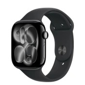 Apple Watch Series 11 GPS 46mm Jet Black Aluminum Case with Black Sport Band - M/L (MEUX4)