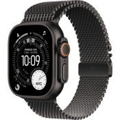 Apple Watch Ultra 3 GPS + Cellular 49mm Black Titanium Case with Black Titanium Milanese Loop - Small (MF1N4)