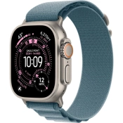 Apple Watch Ultra 3 GPS + Cellular 49mm Natural Titanium Case with Light Blue Alpine Loop - Large (MEWP4)